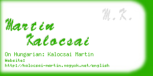 martin kalocsai business card